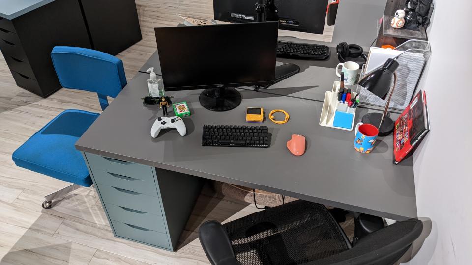 A photo of a desk at Noble Robot.